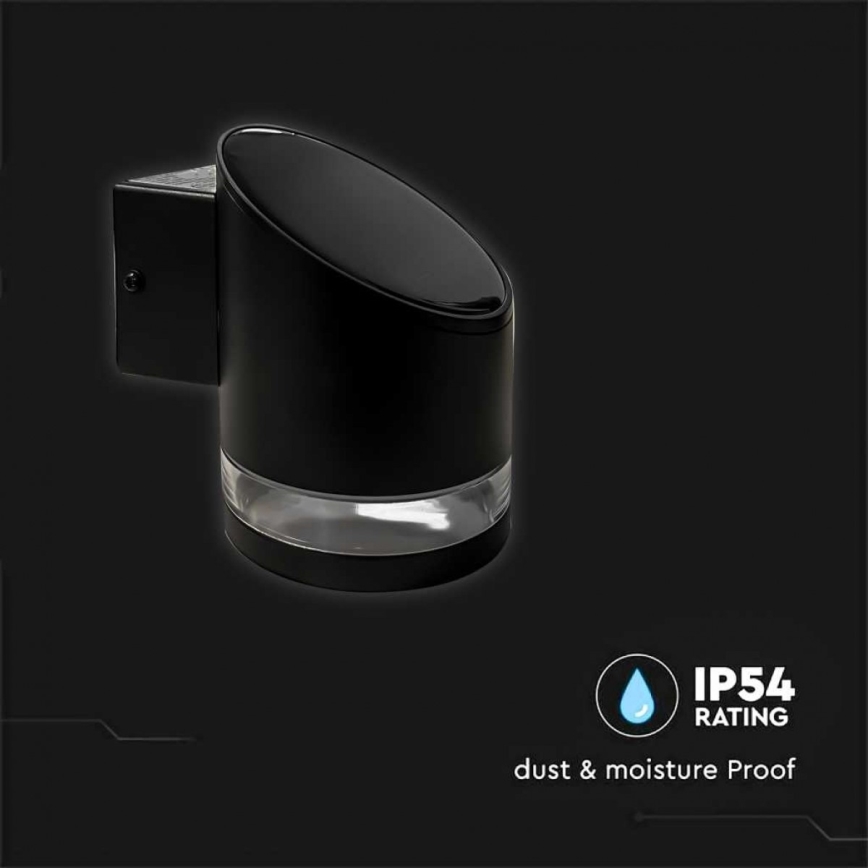 LED Вуличний настінний світильник на сонячній батареї LED/1W/3,7V 3000K IP54 чорний