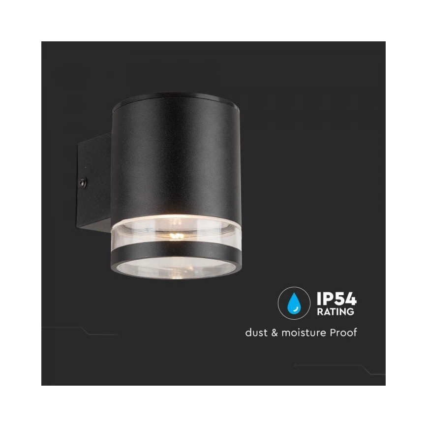 LED Вуличний настінний світильник на сонячній батареї LED/1W/3,7V 3000K IP54 1200 mAh чорний