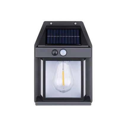 LED Вуличний настінний світильник на сонячній батареї з датчиком LED/1W/230V 1200 mAh IP65