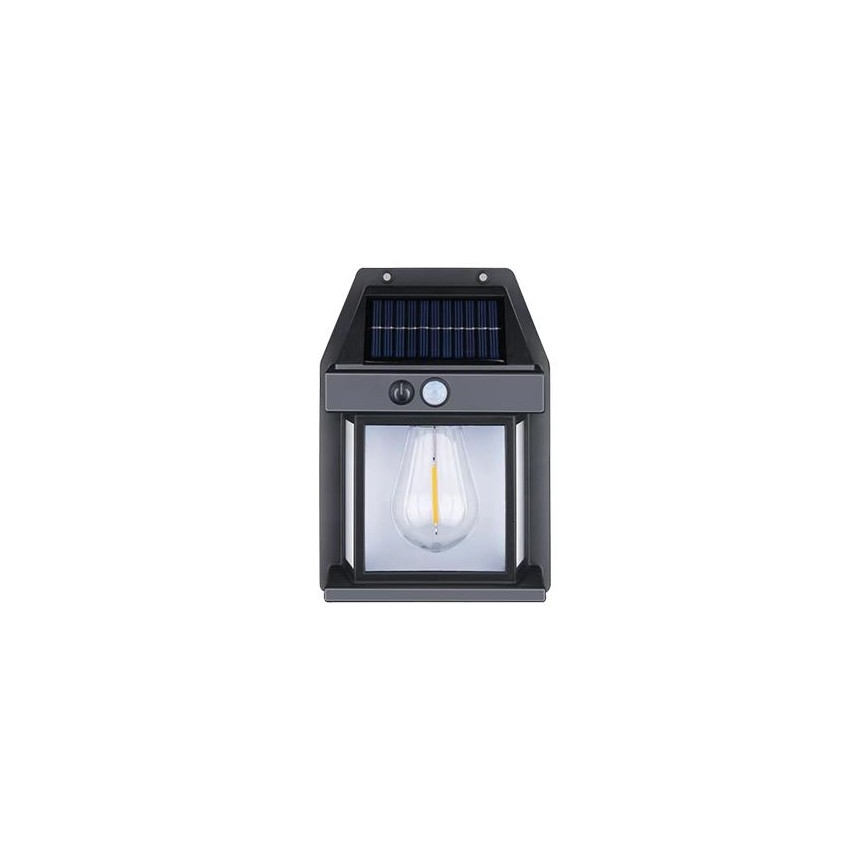 LED Вуличний настінний світильник на сонячній батареї з датчиком LED/1W/230V 1200 mAh IP65