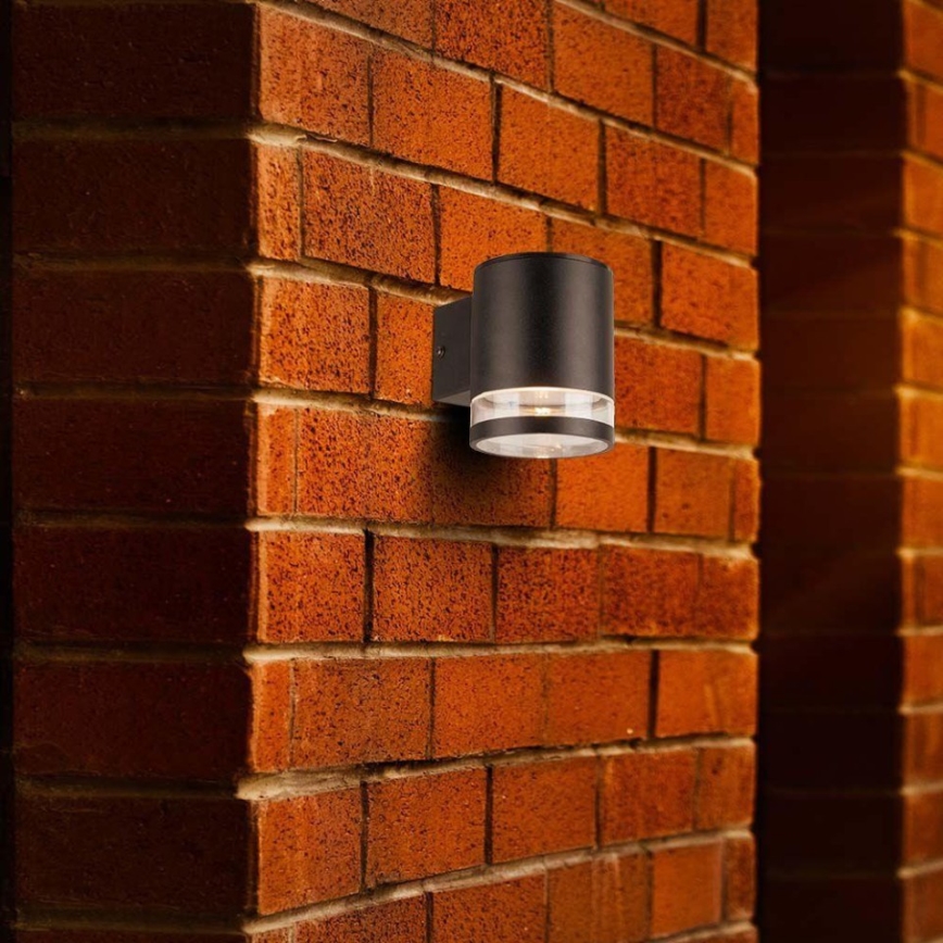 LED Вуличний настінний світильник на сонячній батареї з датчиком LED/1W/3,7V 3000K IP54 чорний