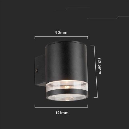 LED Вуличний настінний світильник на сонячній батареї з датчиком LED/1W/3,7V 3000K IP54 чорний