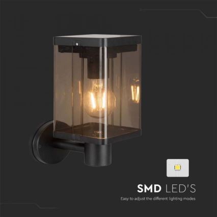 LED Вуличний настінний світильник на сонячній батареї з датчиком LED/2,5W/3,7V 3000K IP54