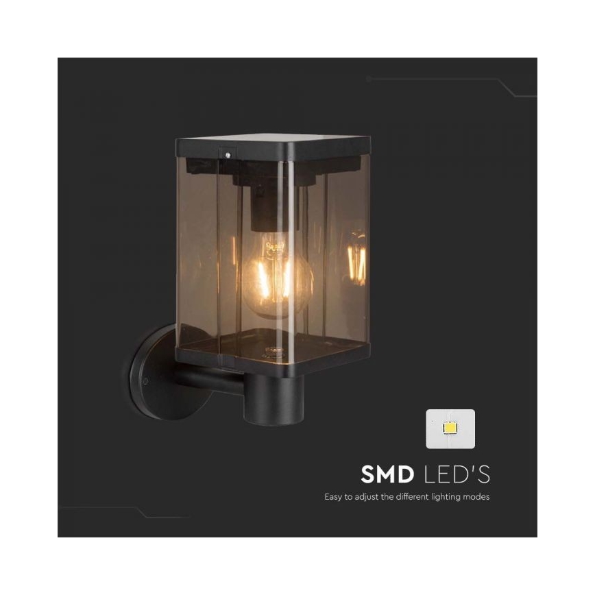 LED Вуличний настінний світильник на сонячній батареї з датчиком LED/2,5W/3,7V 3000K IP54