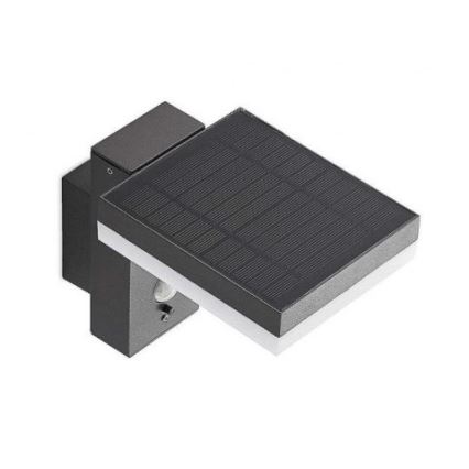 LED Вуличний настінний світильник на сонячній батареї з датчиком LED/5,5W/3,7V 3000K IP54 2200 mAh