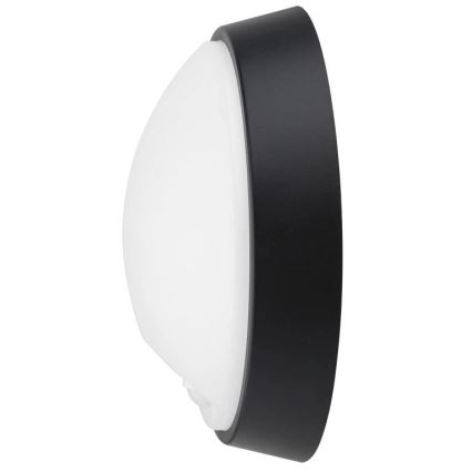 LED Вуличний настінний світильник з датчиком LED/12W/230V 3000/4000/6500K IP65 чорний