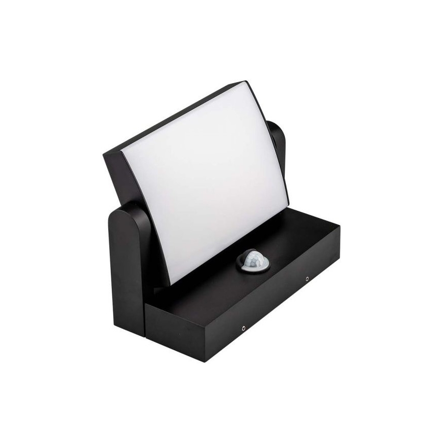 LED Вуличний настінний світильник з датчиком LED/17W/230V 3000K IP65 чорний