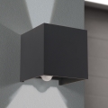 LED Вуличний настінний світильник з датчиком руху і освітленості CUBE-S LED/13W/230V IP54 антрацит