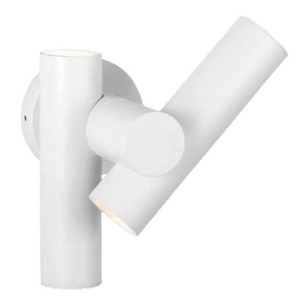 LED Вуличний настінний точковий гнучкий світильник 2xLED/3W/230V 4000K IP44 білий