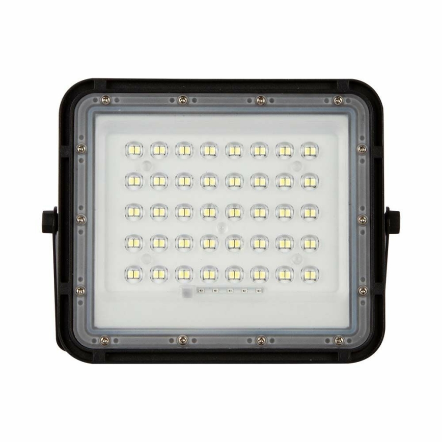 LED Вуличний з регулюванням яскравості прожектор на сонячній батареї LED/10W/3,2V IP65 4000K 6000 mAh чорний + пульт дистанційного керування
