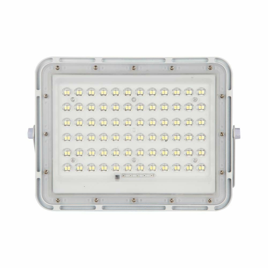 LED Вуличний з регулюванням яскравості прожектор на сонячній батареї LED/15W/3,2V IP65 6400K 12000 mAh білий + пульт дистанційного керування