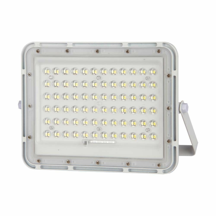 LED Вуличний з регулюванням яскравості прожектор на сонячній батареї LED/15W/3,2V IP65 6400K 12000 mAh білий + пульт дистанційного керування