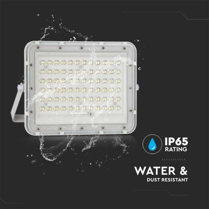 LED Вуличний з регулюванням яскравості прожектор на сонячній батареї LED/15W/3,2V IP65 6400K 12000 mAh білий + пульт дистанційного керування
