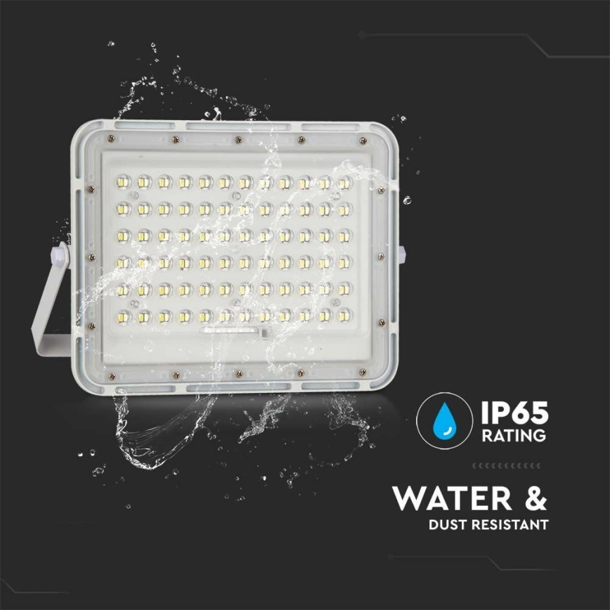 LED Вуличний з регулюванням яскравості прожектор на сонячній батареї LED/15W/3,2V IP65 6400K 12000 mAh білий + пульт дистанційного керування