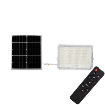 LED Вуличний прожектор на сонячній батареї LED/30W/3,2V 4000K білий IP65 + пульт дистанційного керування