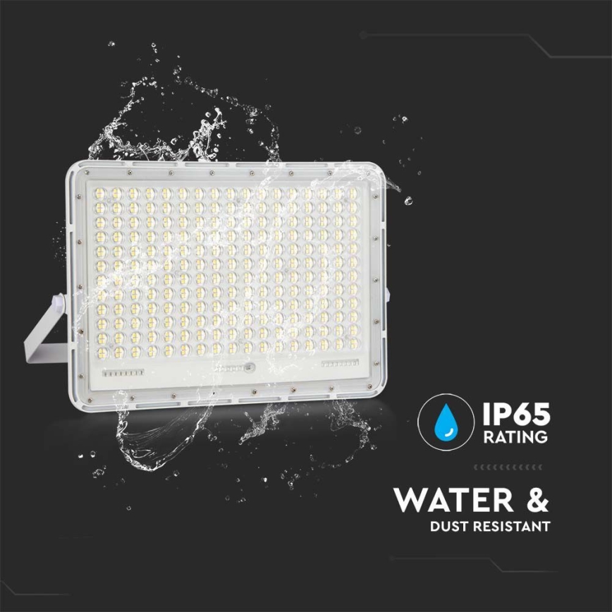 LED Вуличний прожектор на сонячній батареї LED/30W/3,2V 4000K білий IP65 + пульт дистанційного керування