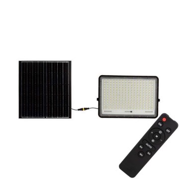 LED Вуличний прожектор на сонячній батареї LED/30W/3,2V 6400K чорний IP65 + пульт дистанційного керування
