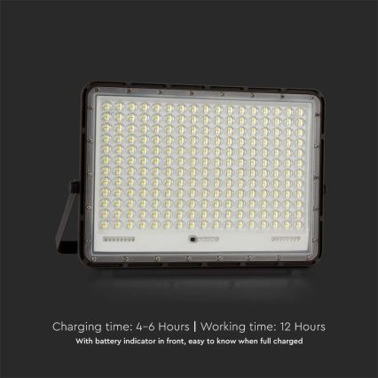 LED Вуличний прожектор на сонячній батареї LED/30W/3,2V 6400K чорний IP65 + пульт дистанційного керування