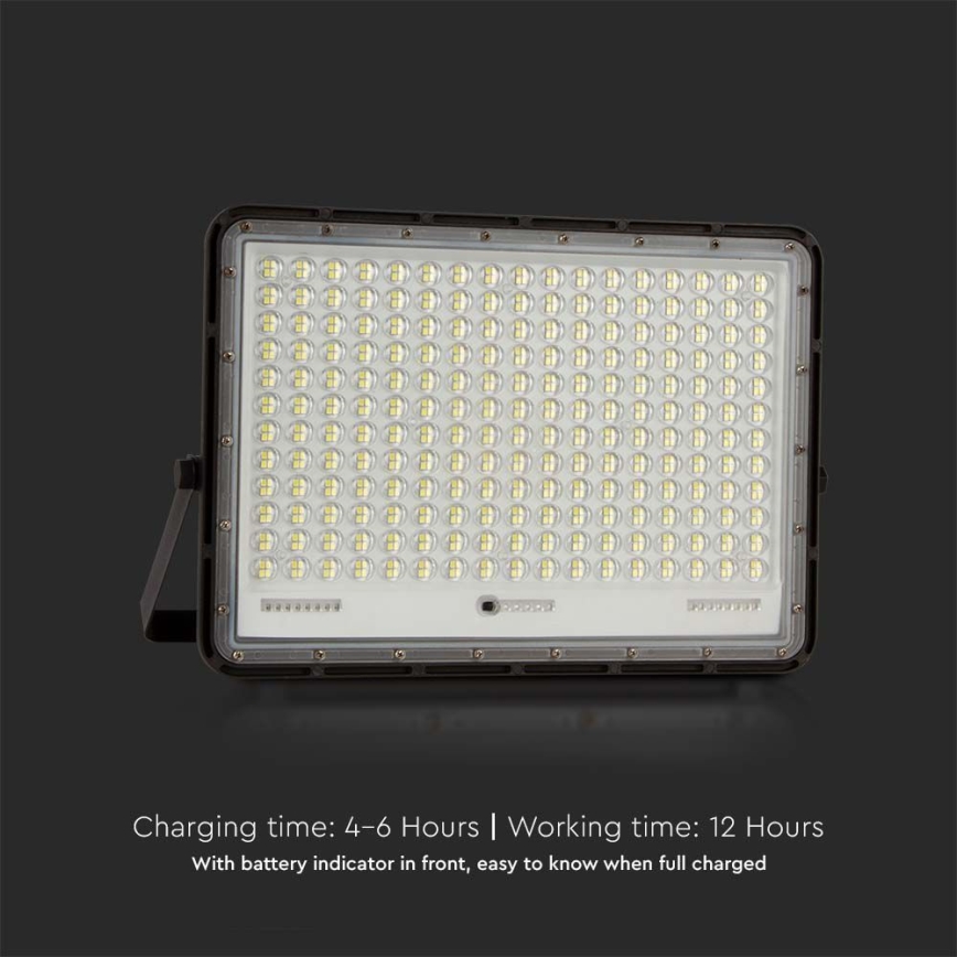 LED Вуличний прожектор на сонячній батареї LED/30W/3,2V 6400K чорний IP65 + пульт дистанційного керування
