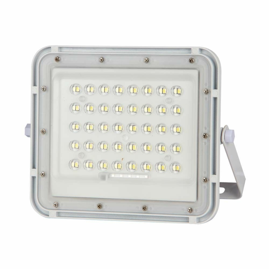 LED Вуличний з регулюванням яскравості прожектор на сонячній батареї LED/6W/3,2V IP65 6400K 5000 mAh білий + пульт дистанційного керування