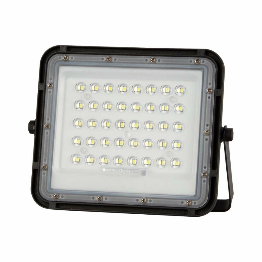 LED Вуличний з регулюванням яскравості прожектор на сонячній батареї LED/6W/3,2V IP65 6400K 5000 mAh чорний + пульт дистанційного керування