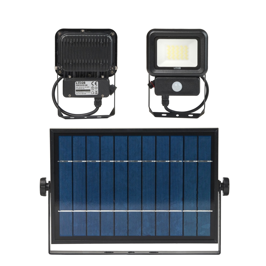 LED Вуличний прожектор на сонячній батареї з датчиком LED/20W/3,7V 6500K IP65 4400 mAh