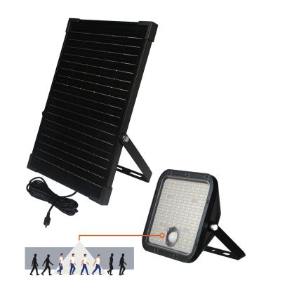 LED Вуличний прожектор на сонячній батареї з датчиком LED/30W/6,4V IP65 3000/4000K + пульт дистанційного керування