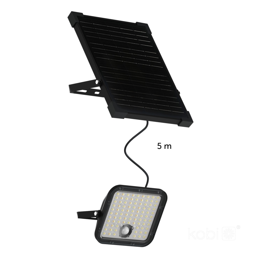 LED Вуличний прожектор на сонячній батареї з датчиком LED/30W/6,4V IP65 3000/4000K + пульт дистанційного керування