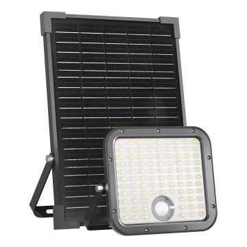 LED Вуличний прожектор на сонячній батареї з датчиком LED/30W/6,4V IP65 3000/4000K + пульт дистанційного керування