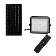 LED Вуличний  прожектор на сонячній батареї з регулюванням яскравості LED/10W/3,2V IP65 4000K чорний + пульт дистанційного керування