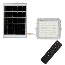 LED Вуличний  прожектор на сонячній батареї з регулюванням яскравості LED/6W/3,2V IP65 6400K білий + пульт дистанційного керування