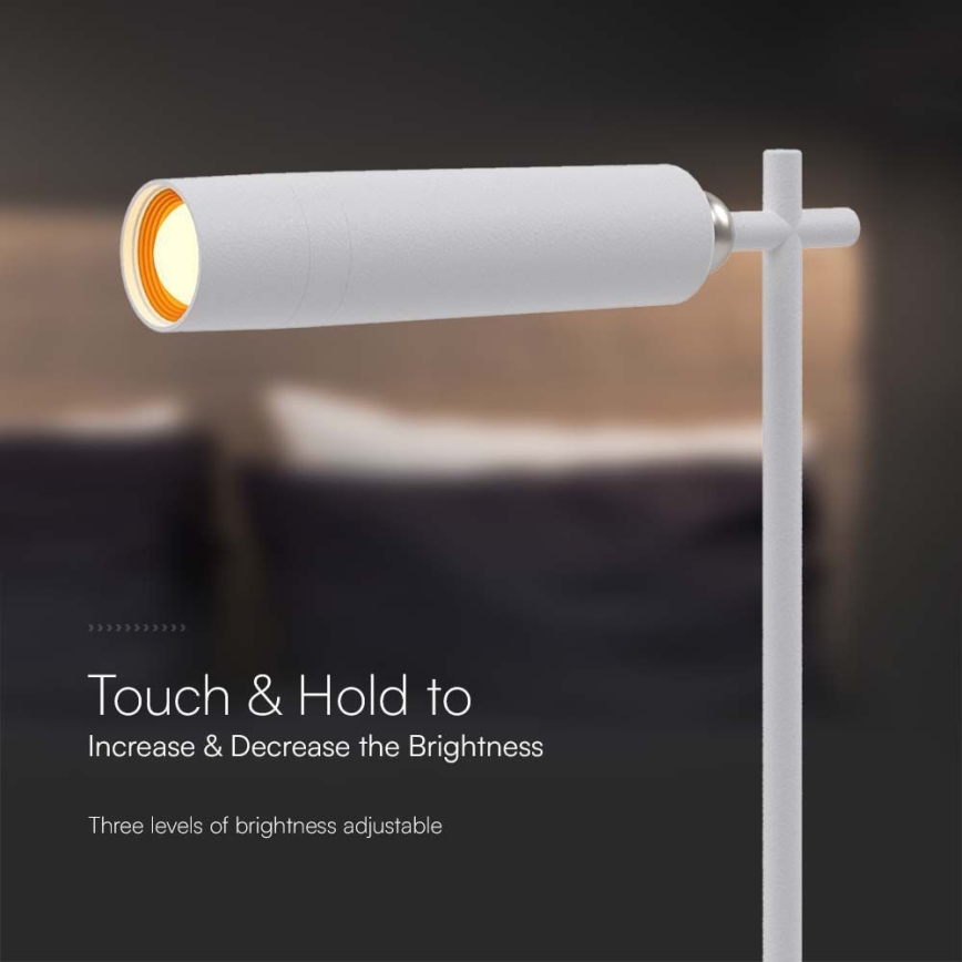 LED з регулюванням яскравості магнітна акумуляторна настільна лампа 3в1 LED/3W/5V 4000K 1500 mAh білий