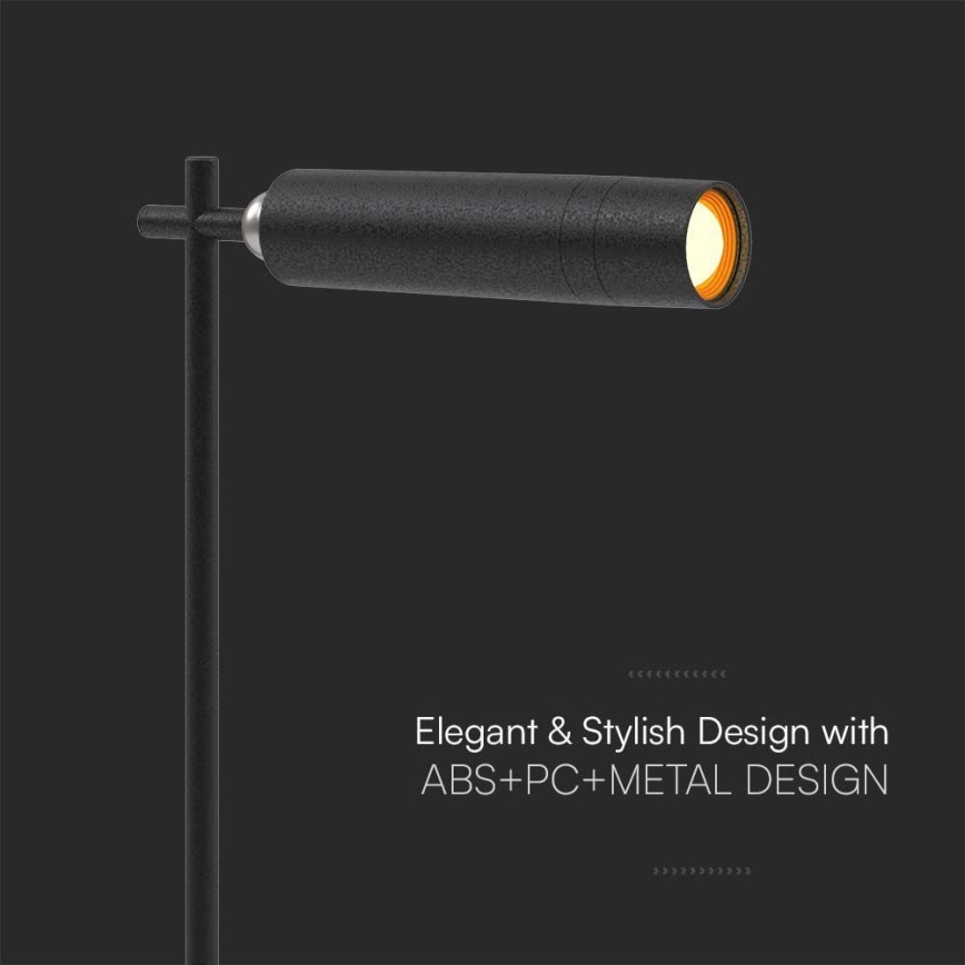 LED з регулюванням яскравості магнітна акумуляторна настільна лампа 3в1 LED/3W/5V 4000K 1500 mAh чорний