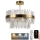LED з регулюванням яскравості кришталева люстра на штанзі LED/80W/230V 3000-6500K золотий + пульт дистанційного керування