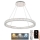 LED з регулюванням яскравості кришталева люстра підвісна LED/100W/230V 3000-6500K срібний + пульт дистанційного керування