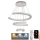LED з регулюванням яскравості кришталева люстра підвісна LED/100W/230V 3000-6500K срібний + пульт дистанційного керування