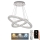 LED з регулюванням яскравості кришталева люстра підвісна LED/115W/230V 3000-6500K срібний + пульт дистанційного керування