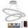 LED з регулюванням яскравості кришталева люстра підвісна LED/160W/230V 3000-6500K срібний + пульт дистанційного керування