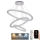 LED з регулюванням яскравості кришталева люстра підвісна LED/210W/230V 3000-6500K срібний + пульт дистанційного керування