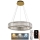 LED з регулюванням яскравості кришталева люстра підвісна LED/40W/230V 3000-6500K хром/золотий + пульт дистанційного керування