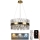LED з регулюванням яскравості кришталева люстра підвісна LED/80W/230V 3000-6500K золотий + пульт дистанційного керування