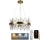 LED з регулюванням яскравості кришталева люстра підвісна LED/80W/230V 3000-6500K золотий + пульт дистанційного керування