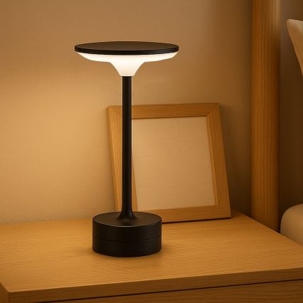 LED Зарядна сенсорна настільна лампа TAVOLO LED/2,5W/5V 2400 mAh 3000-6000K чорна