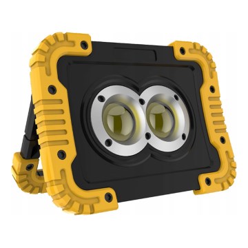 LED зарядний прожектор з функцією павербанку LED/20W/5V 4400 mAh IP44 чорний/жовтий