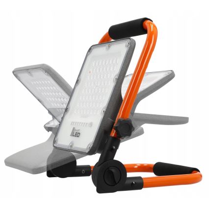 LED зарядний прожектор зі штативом LED/100W/3,2V 4500K 15000 mAh IP65 помаранчевий