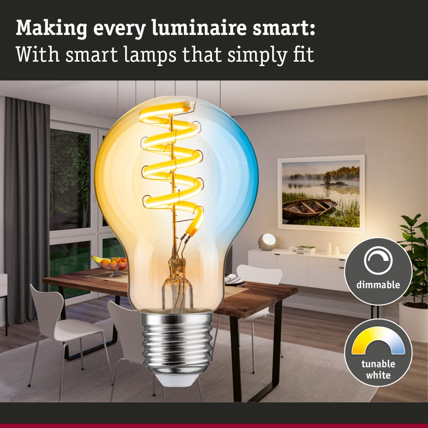 LED затемнювана лампочка FILAMENT E27/7,5W/230V 2200-5500K - Paulmann 29155