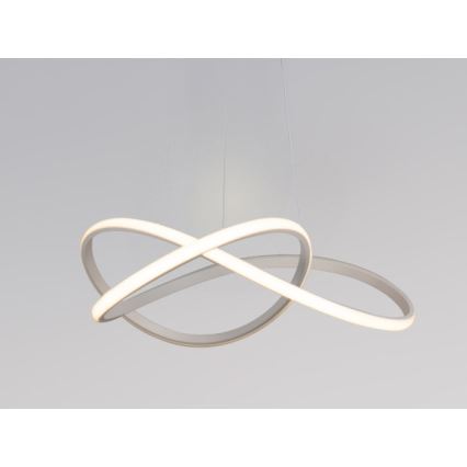 LED затемнювана люстра на тросі LED/85W/230V 3000-6500K Ø 60 см + пульт дистанційного керування