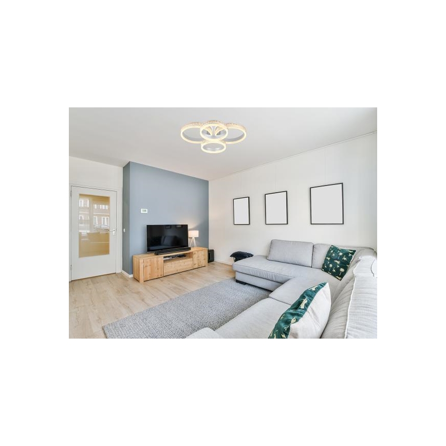 LED затемнювана накладна люстра LED/150W/230V 3000-6500K + з пультом дистанційного керування