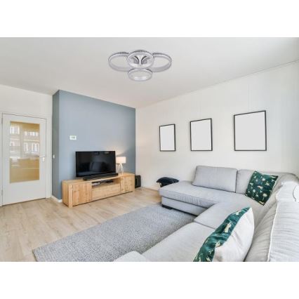 LED затемнювана накладна люстра LED/150W/230V 3000-6500K + з пультом дистанційного керування