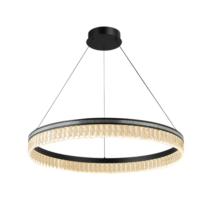 Затемнювана LED кришталева люстра на тросі THALIA LED/55W/230V 3000-6000K діам. 80 cm + пульт дистанційного керування